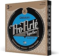 Vista 11 de D'Addario Pro Arté Cuerdas de nailon para guitarra clásica, EJ44, tensión extra dura, juego de 6 cuerdas, paquete de 1