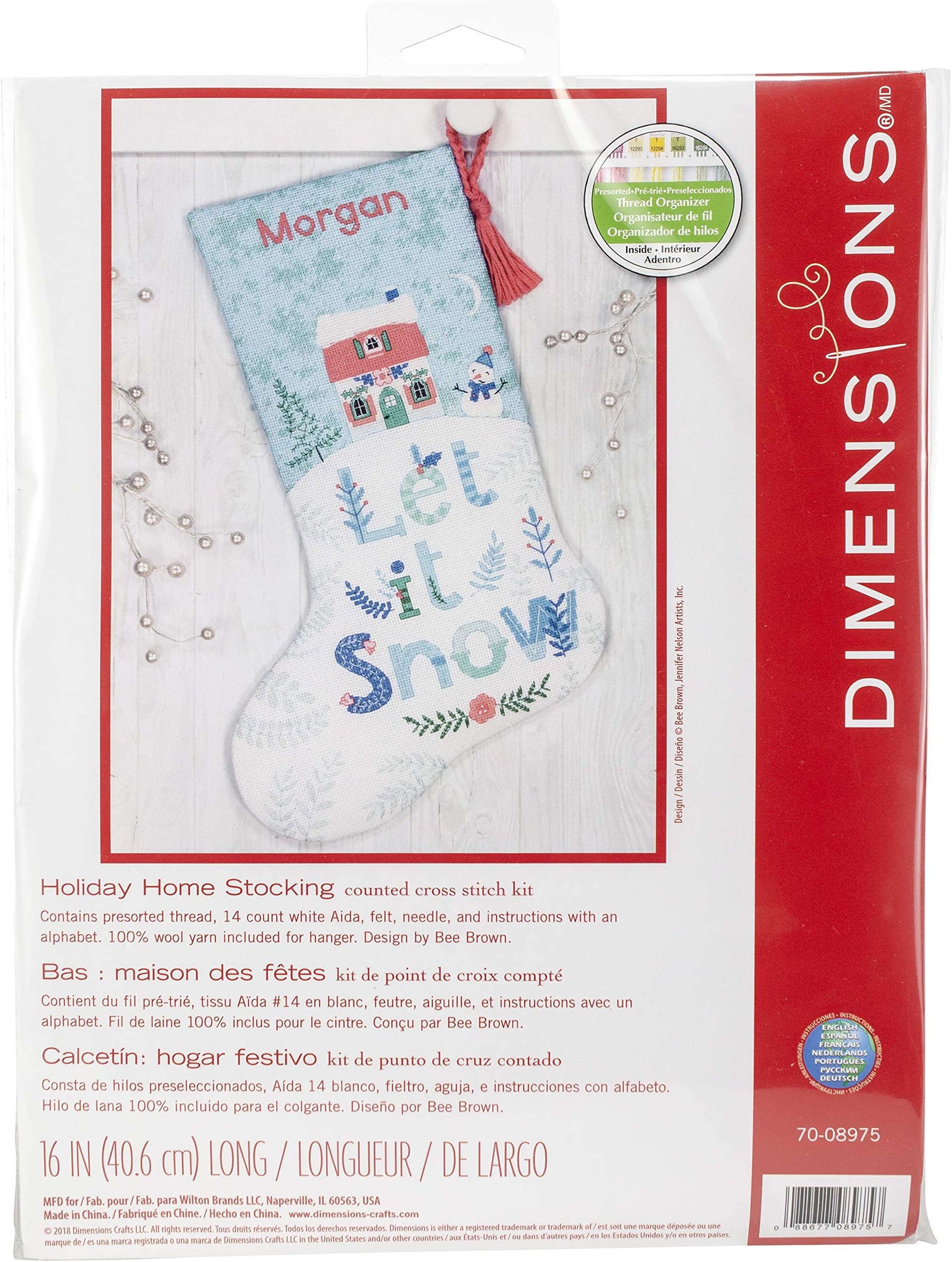 Dimensions Stocking Needlepoint Kit 16" Long-Holiday Home Stitched in Wool