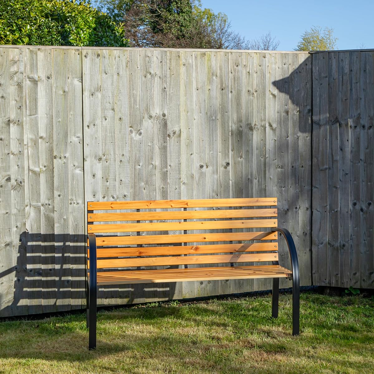 Samuel ALEXANDER Ambleside 2 Person Outdoor Metal Wooden Garden Patio Bench