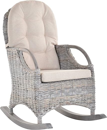 Schaukelstuhl Stillsessel hohe Rückenlehne Stillstuhl mit Armlehnen Still Stuhl zum Schaukeln Sessel Schaukelsessel