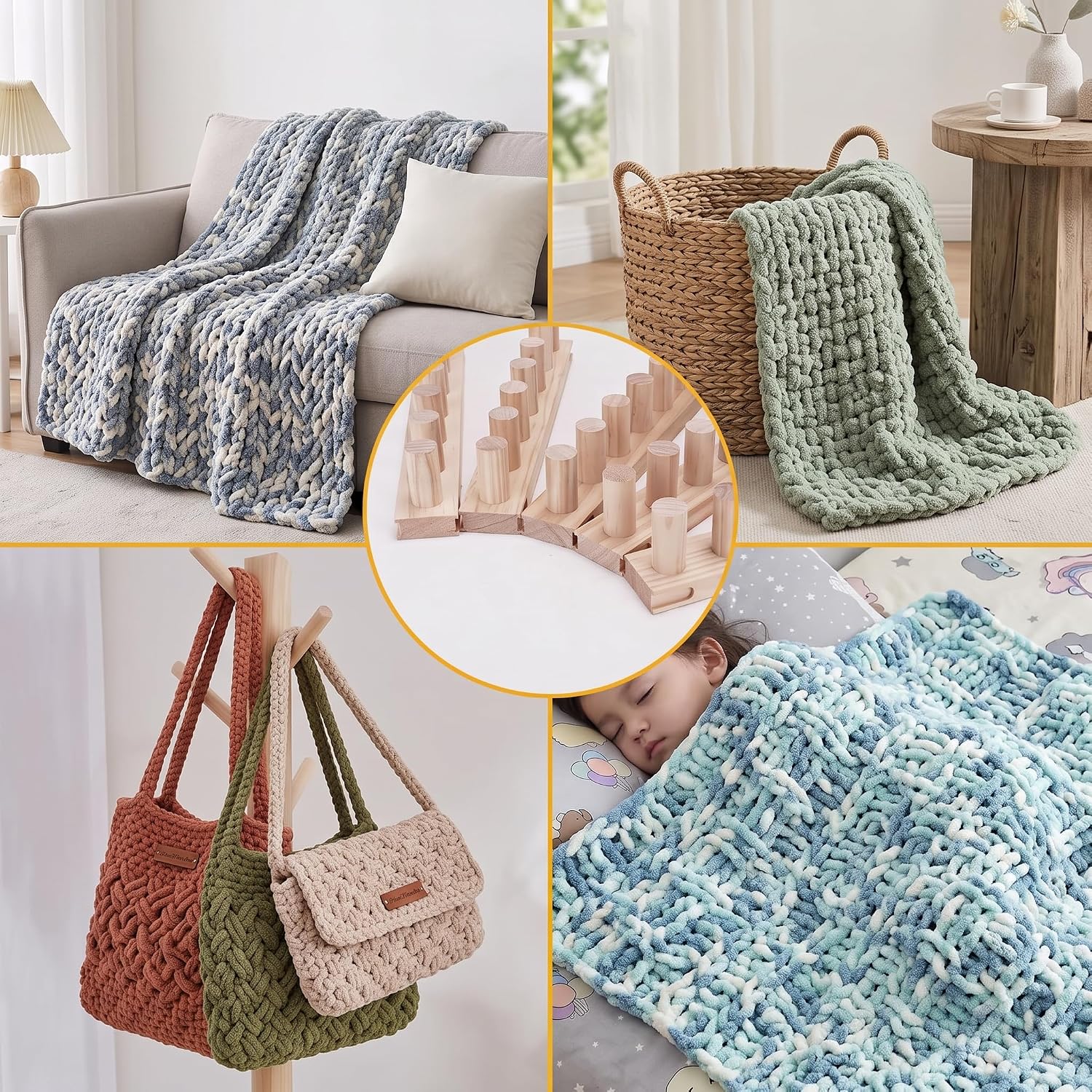 35.43 IN Bulky Yarn Projects, Reusable Crafting Tool, Beginner Friendly