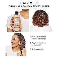 Vista 4 de Curly Hair Products by Carol's Daughter, Hair Milk Original Leave-In Moisturizer for Curls, Coils and Waves with Agave and Shea Butter, 8 Fl Oz