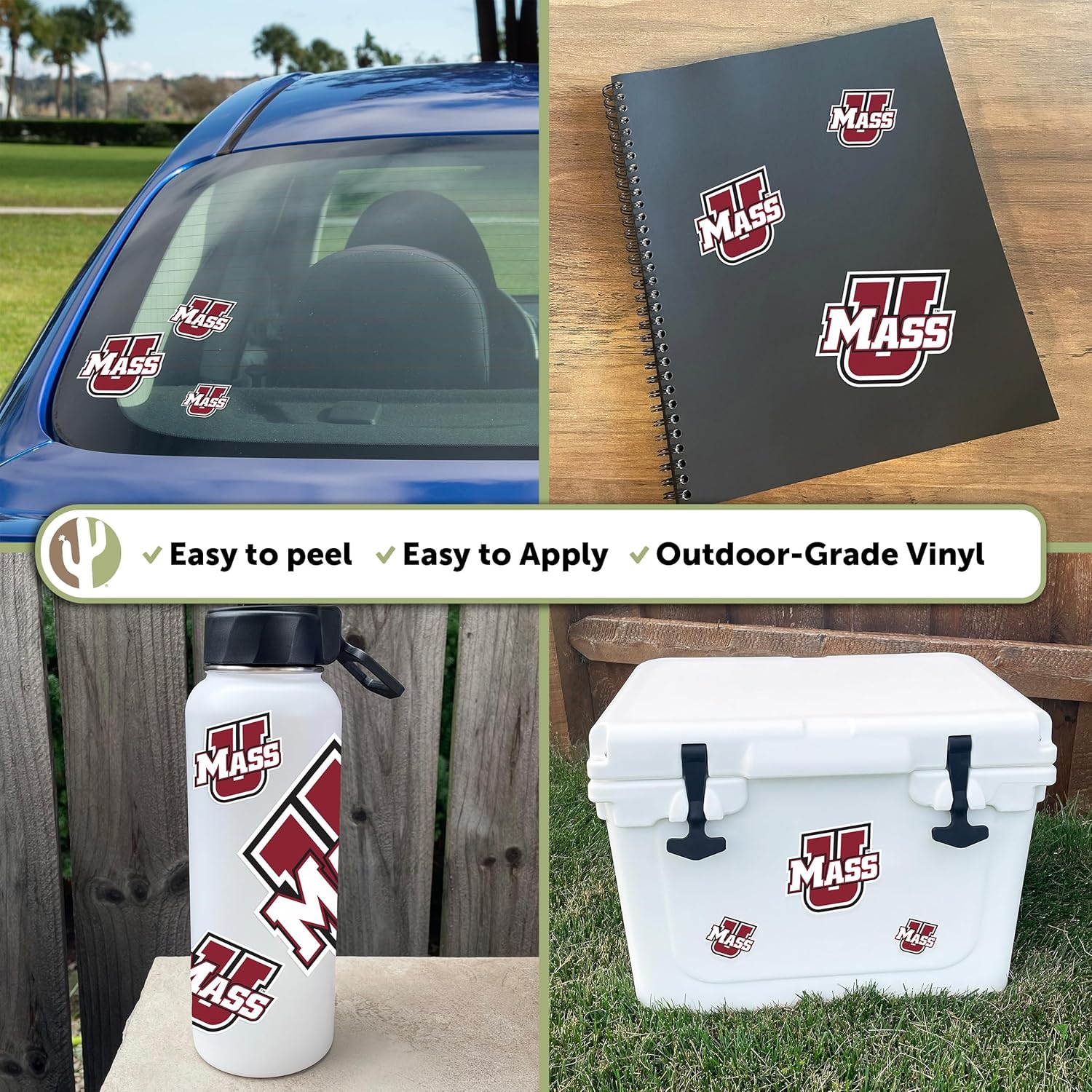 Desert Cactus UMass Sticker University of Massachusetts Amherst Sticker Vinyl Decals Laptop Water Bottle Car Scrapbook Sheet T3 (Type 3-1) - Image 2
