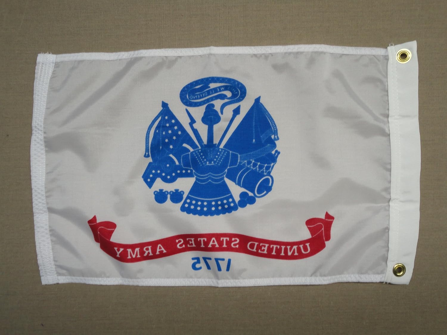 U.S. Army Indoor Outdoor Dyed Nylon Boat Wall Flag Grommets 12" X 18"
