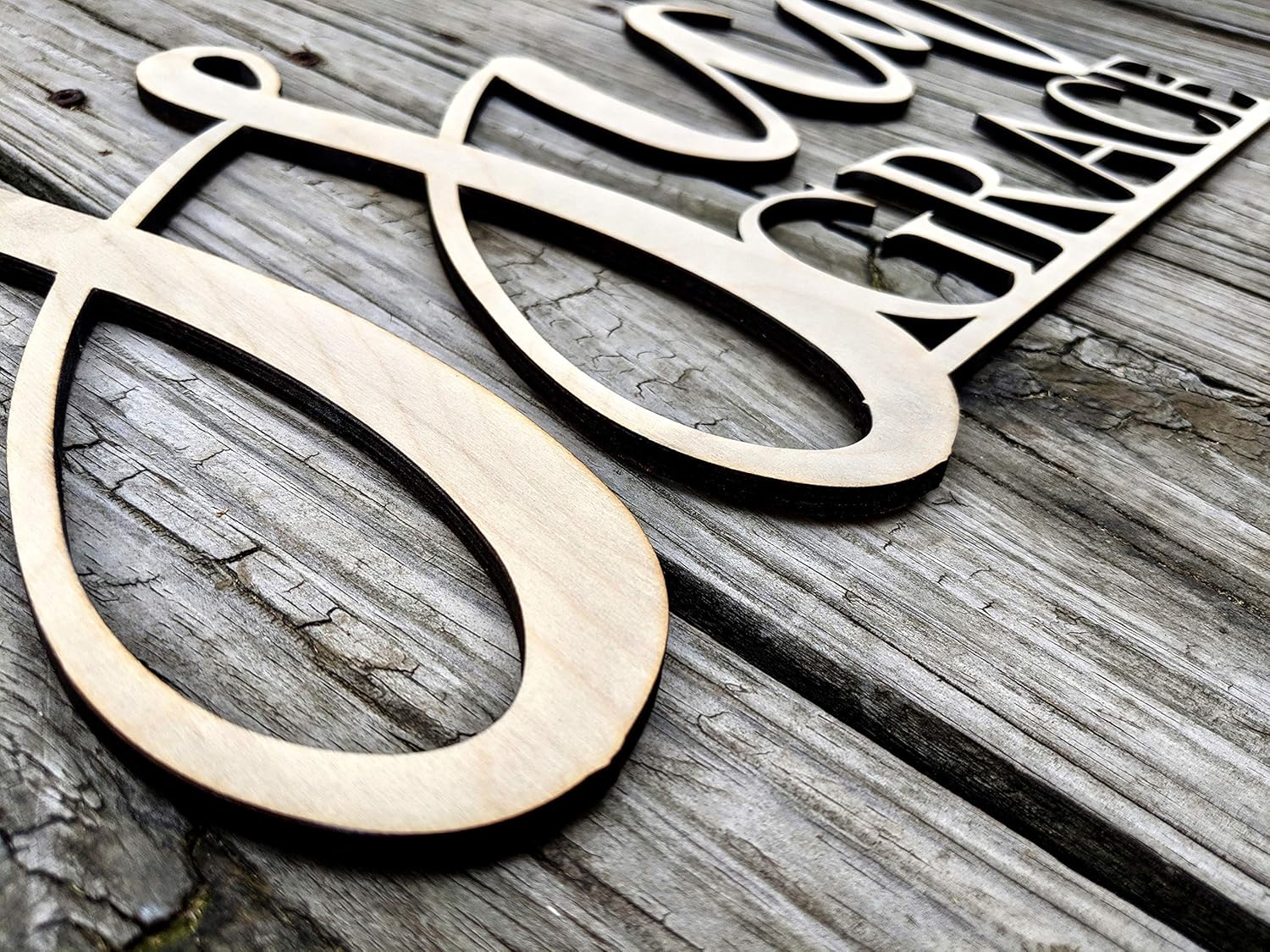 Custom 30" Kids Name Sign, Baby Name Cut Out Sign, Nursery Wall Art Decor, Laser Cut Baltic Birch Plywood