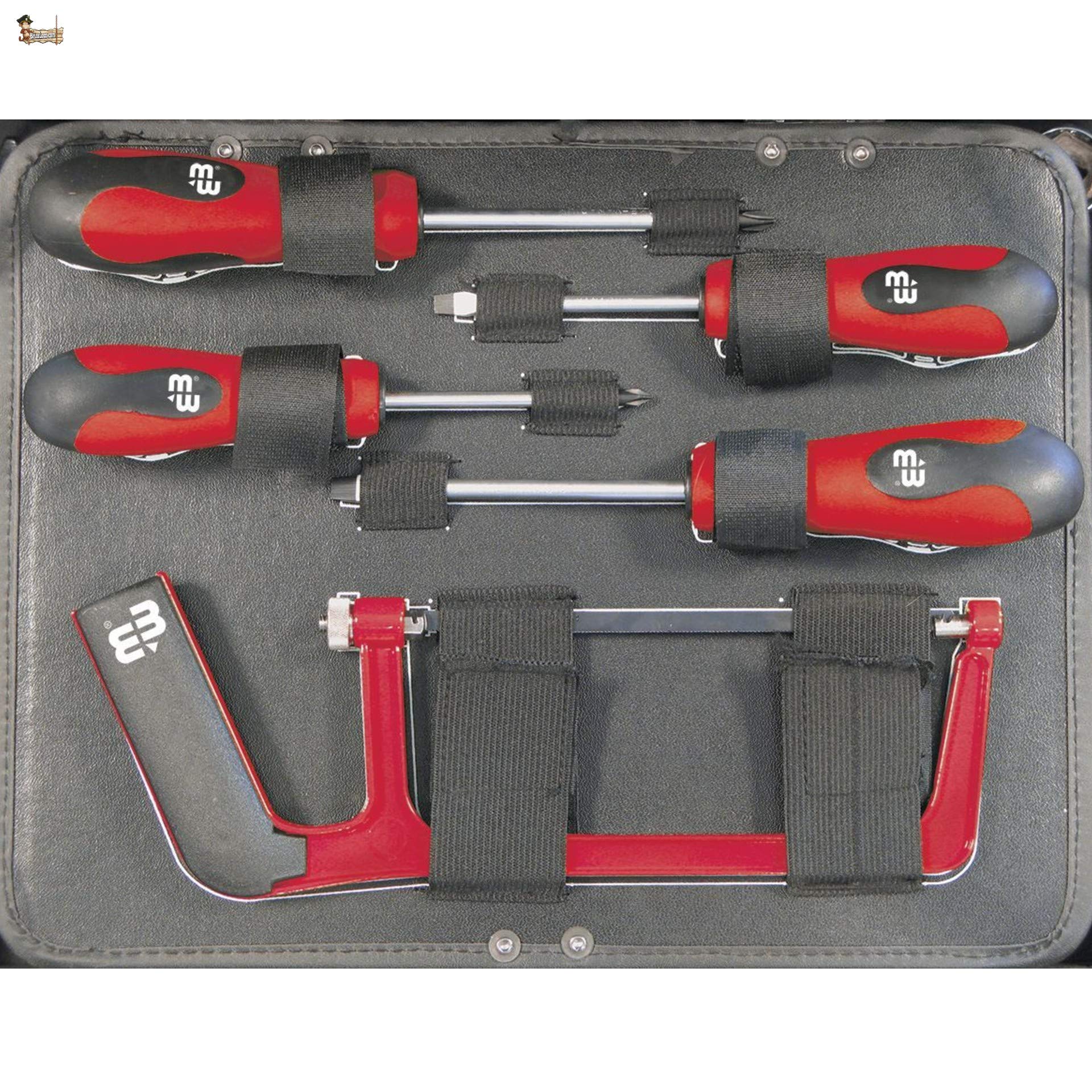 BricoLoco Maletín caja herramientas completo. Kit surtido mantenimiento. Calidad profesional cromo vanadio. Set organizador. Maleta herramientas de mano. 91 PIEZAS.