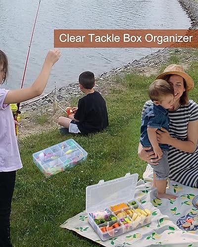 Miniatura 2 de Organizador de caja de aparejos, organizador de plástico, paquete de 3 contenedores de cuentas, caja organizadora de plástico con divisores, caja de