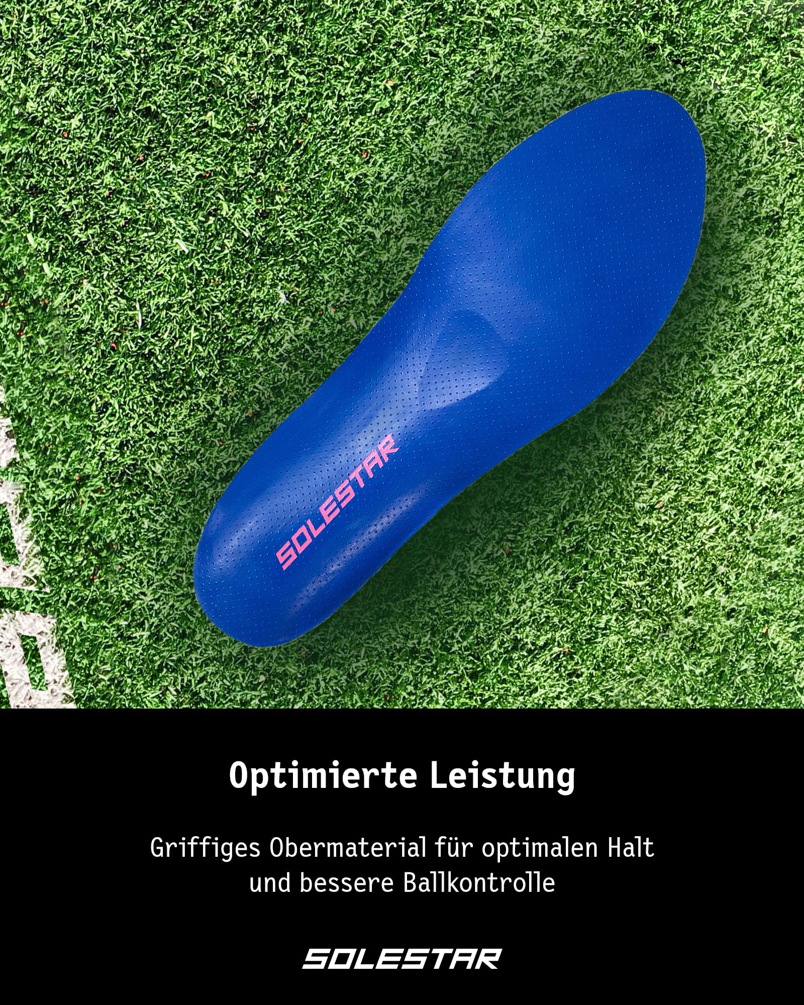 Solestar Kick Einlegesohlen Fußballschuhe Gr. 45/46 - Unisex Schuheinlagen zur Beseitigung von Beschwerden & Leistungssteigerung - Höchster Komfort