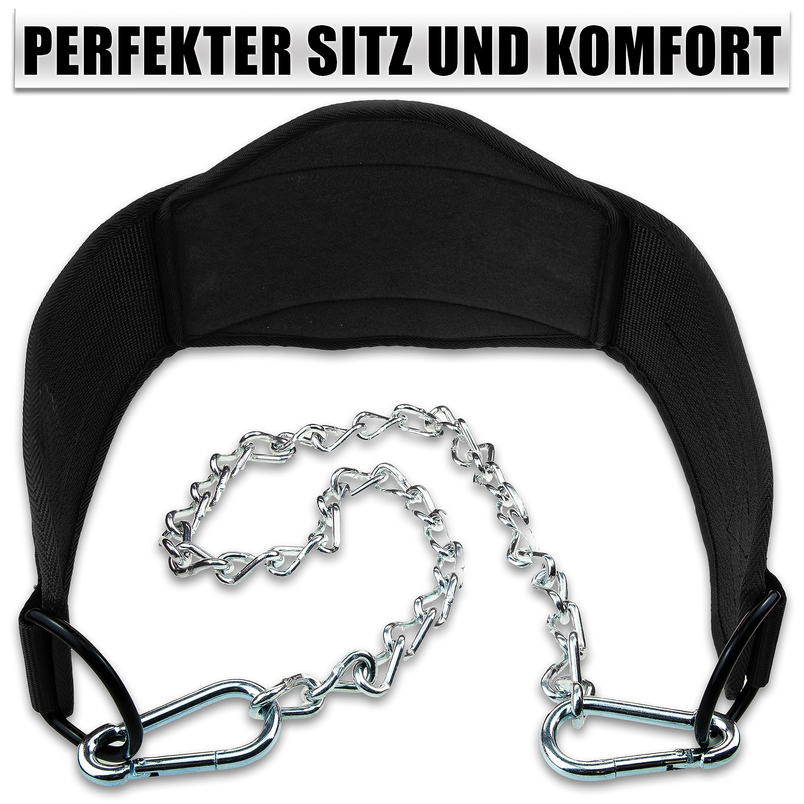 Krafttrainingsgürtel 78cm Mit Stahlkette - Dip-Gürtel Für Calisthenics & Gewichtheben