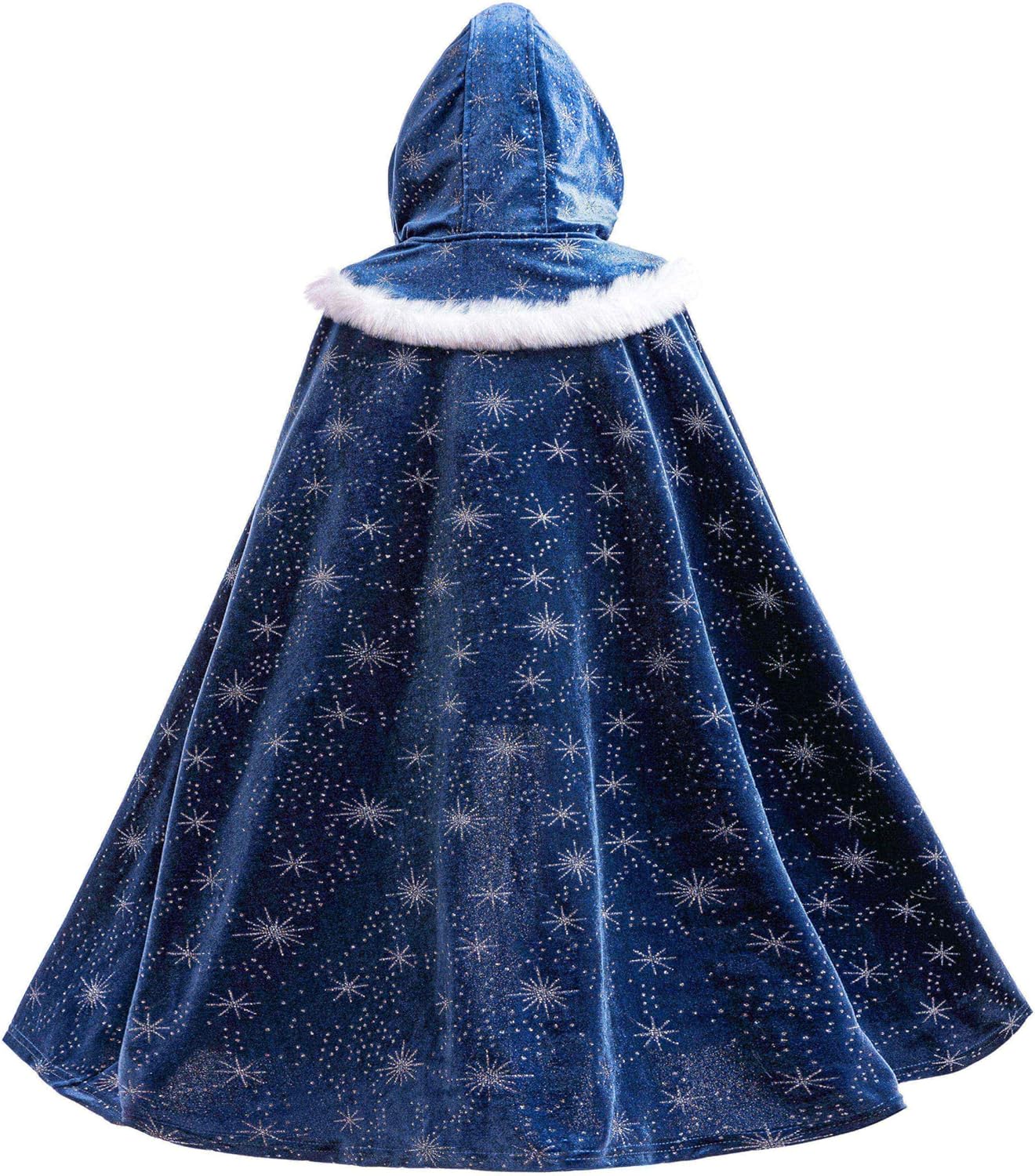 Girls Luxurious Elsa Anna Velvet Hoode Cape Kids Princess Dress up Cloak Girls Velvet Fancy Cloak - Image 3