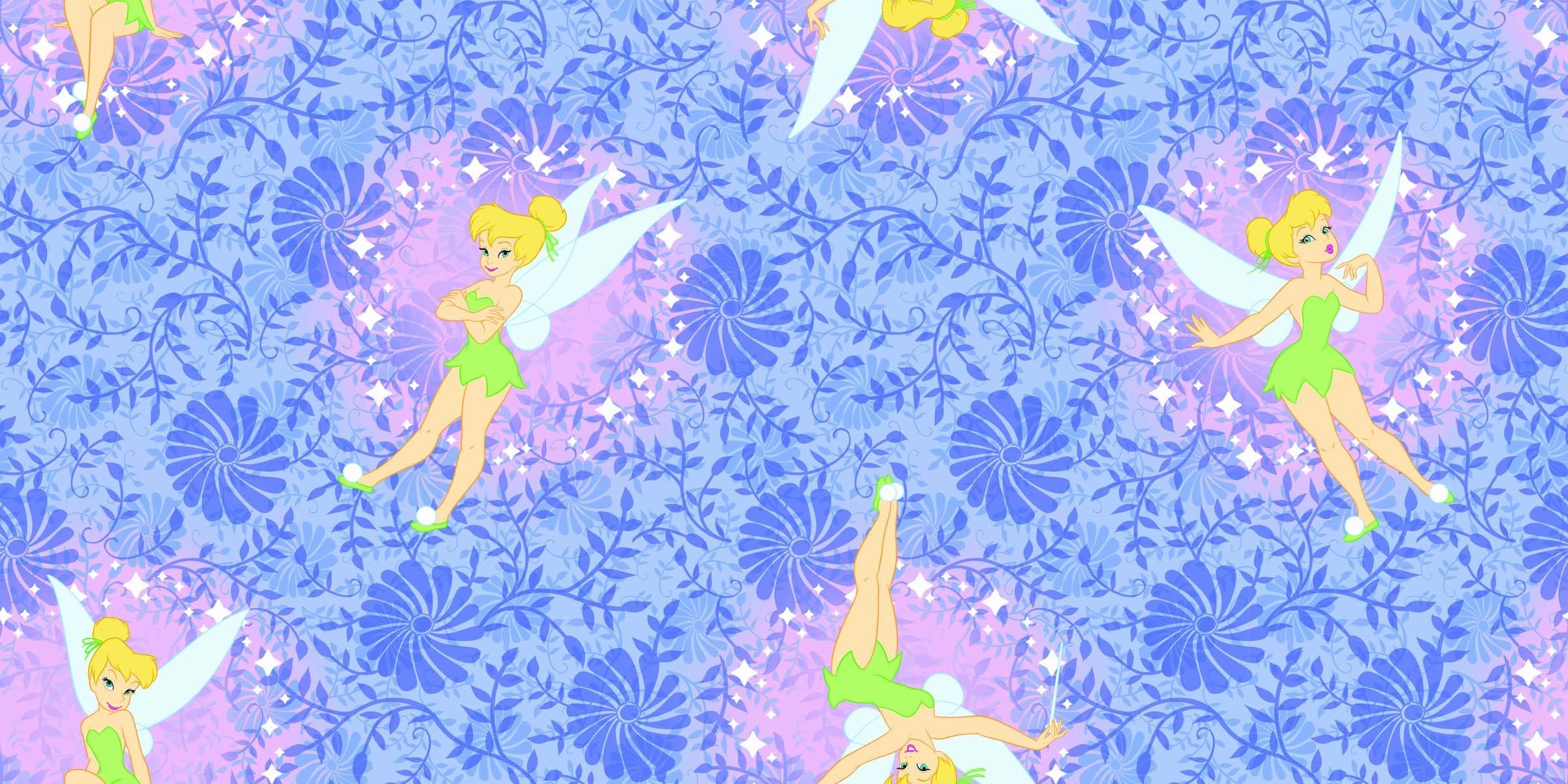 Crafty Cuts Disney Tinkerbell Fleece Print, 1-1/2-Yard