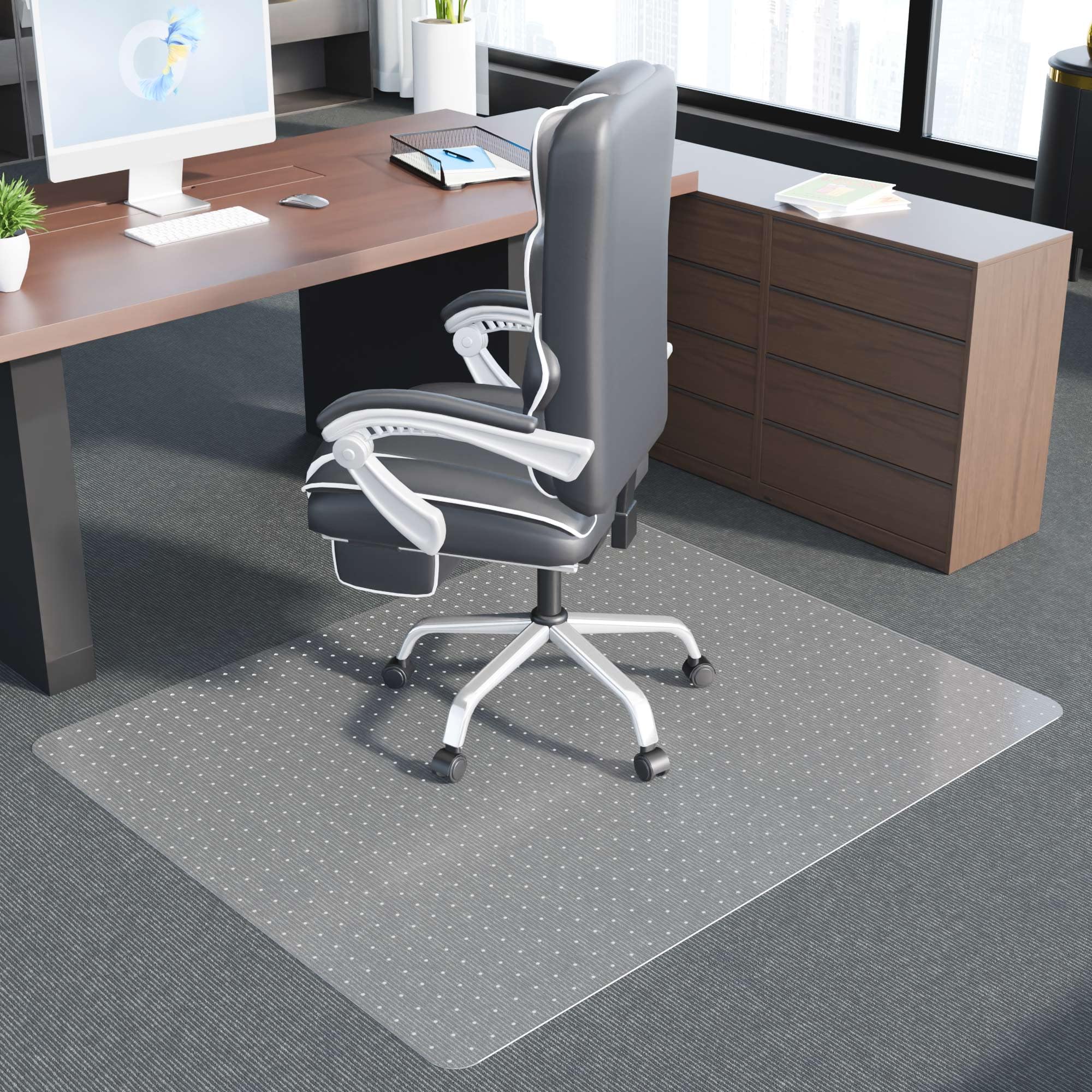 Office Chair Mat for Low Pile Carpet Floor, Clear Carpet Chair Mat for Home & Office, Sturdy Floor Mat for Office Chair 60"x48"