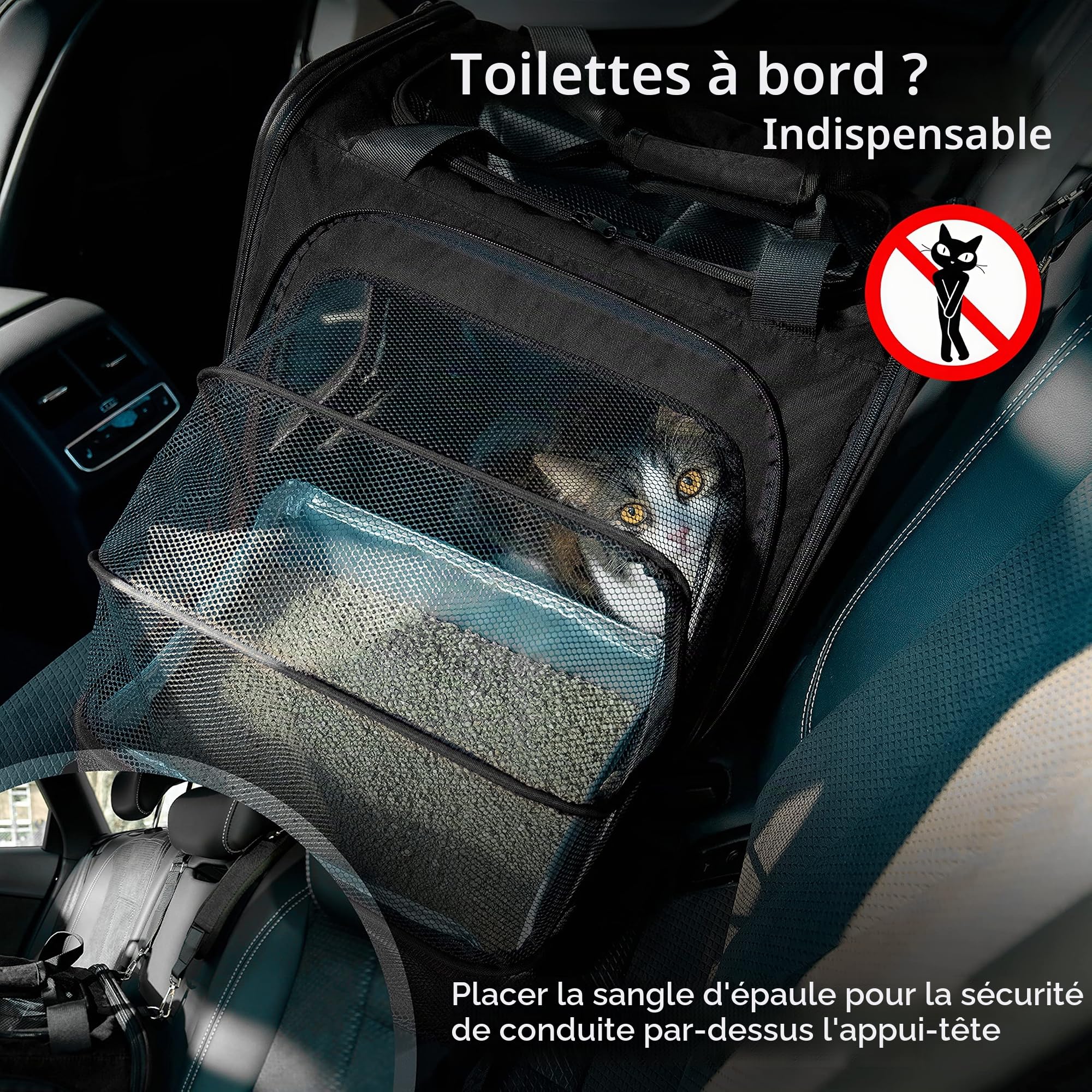 Boîte de Transport pour Chat avec Bac à Litière - Pliable - Cat's Premium Suite