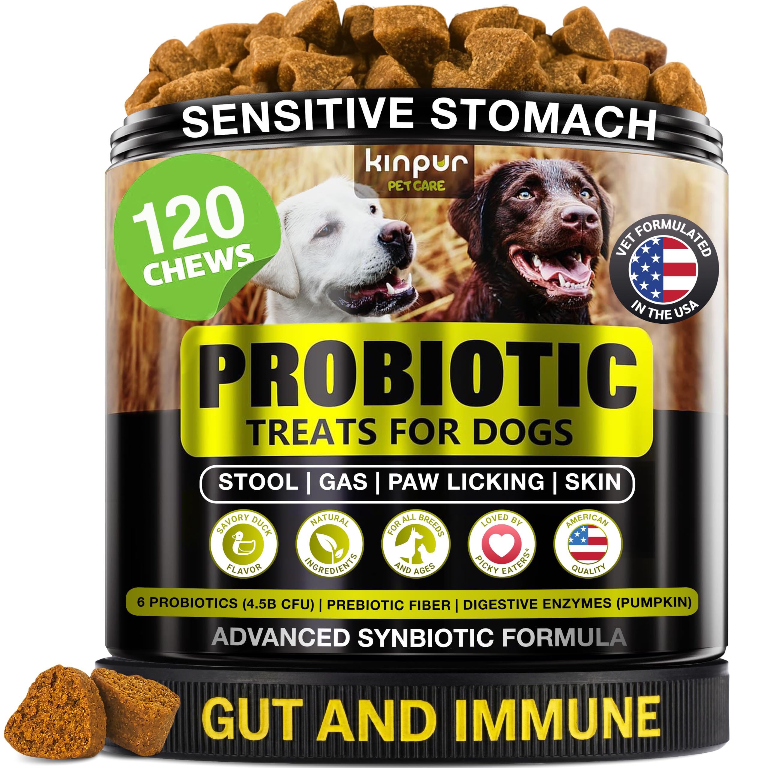 Probiotics for Dogs with Digestive Enzymes &amp; Prebiotics - Sensitive Stomach