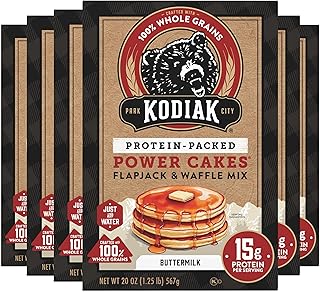Protein Pancake Power Cakes, Flapjack and Waffle Baking Mix, Buttermilk, 20 Oz, (Pack of 6)