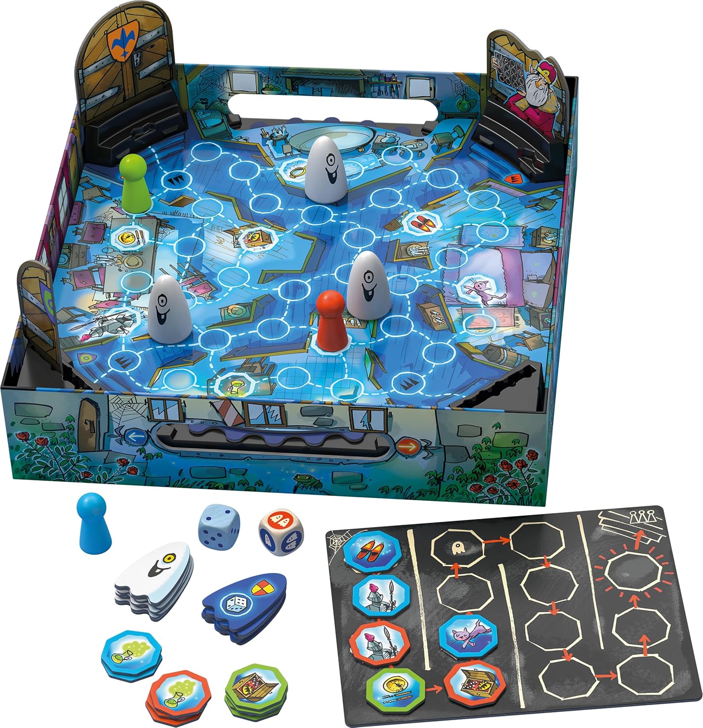 Schmidt Spiele 40896 The Twisted Spuknacht, Three Magicians Children's Game