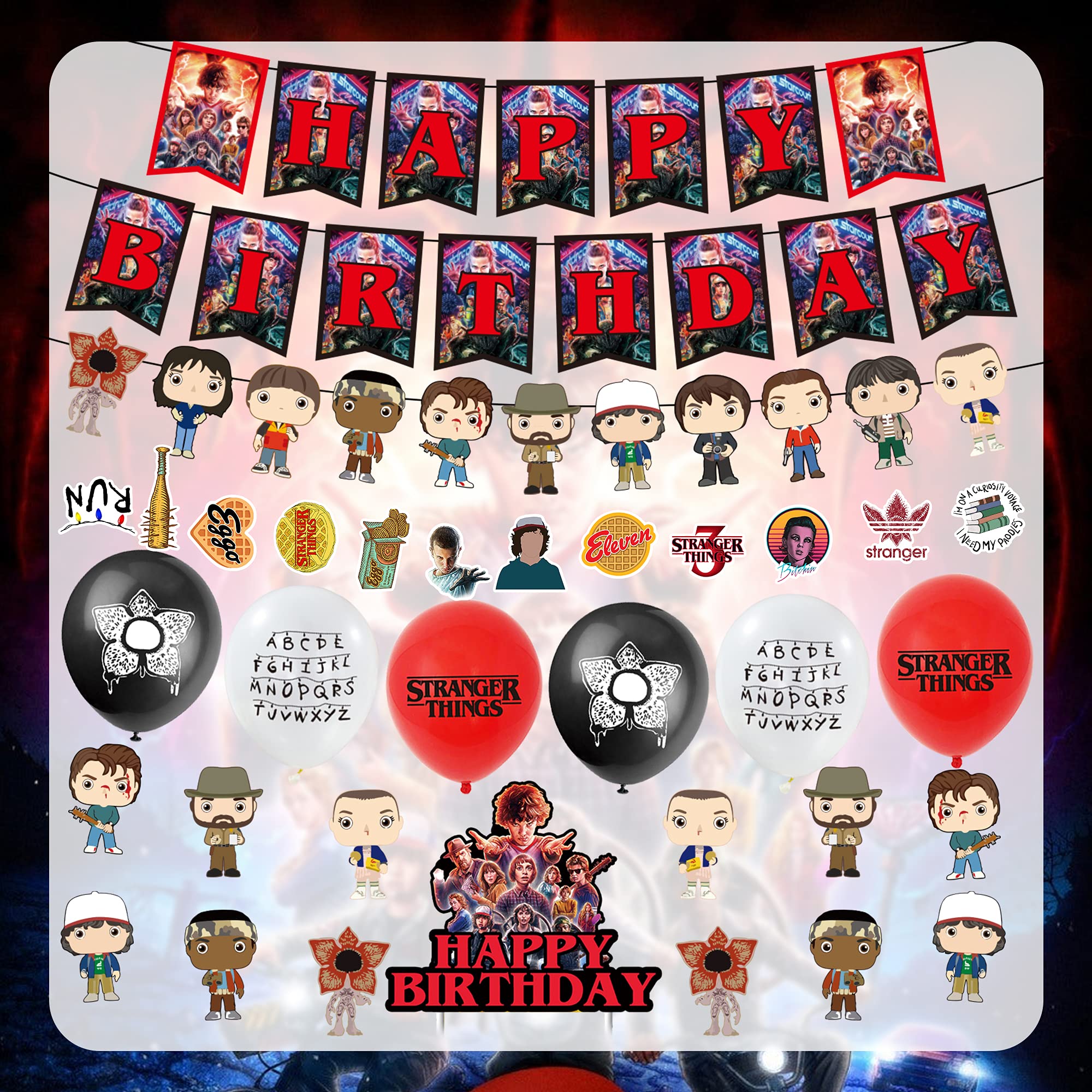 Buy Stranger Things Party Supplies 101pcs Party Decorations Included