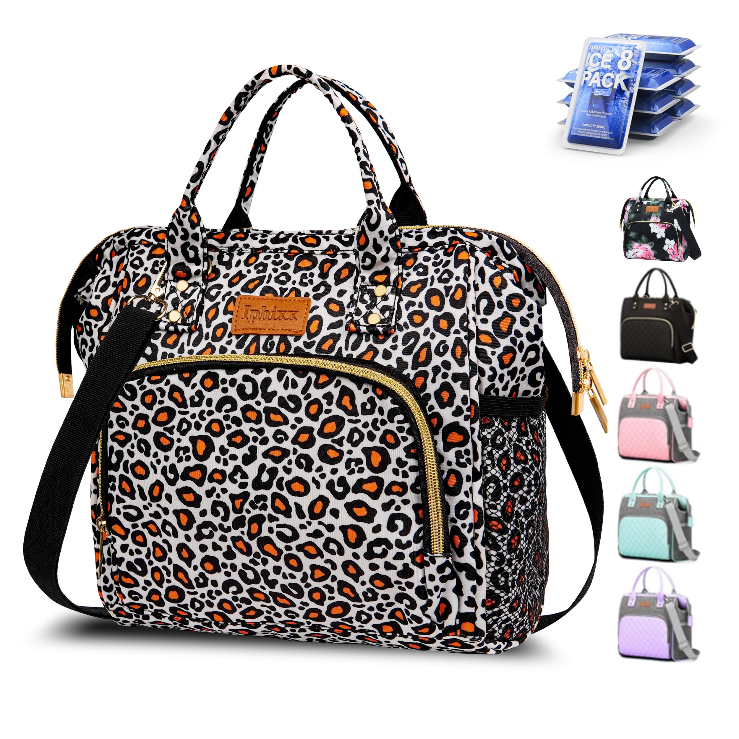 iPhixx Lunch Bags for Women, Lunch Box for Women Insulated Lunch Bag, Leakproof Lunch Tote Bags for Work with Adjustable Strap Reusable Cooler Tote