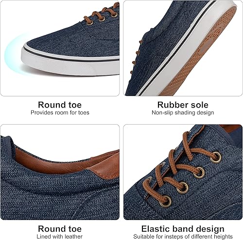 Vista 4 de Zapatos bajos clásicos negros para hombre, zapatillas de lona de moda con plantilla suave, zapatos de vestir casuales para hombres, zapatos cómodos