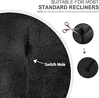 Vista 103 de Fundas para sillas reclinables con aspecto de cuero, funda elástica de 4 piezas, funda suave para silla reclinable, protector de muebles lavable