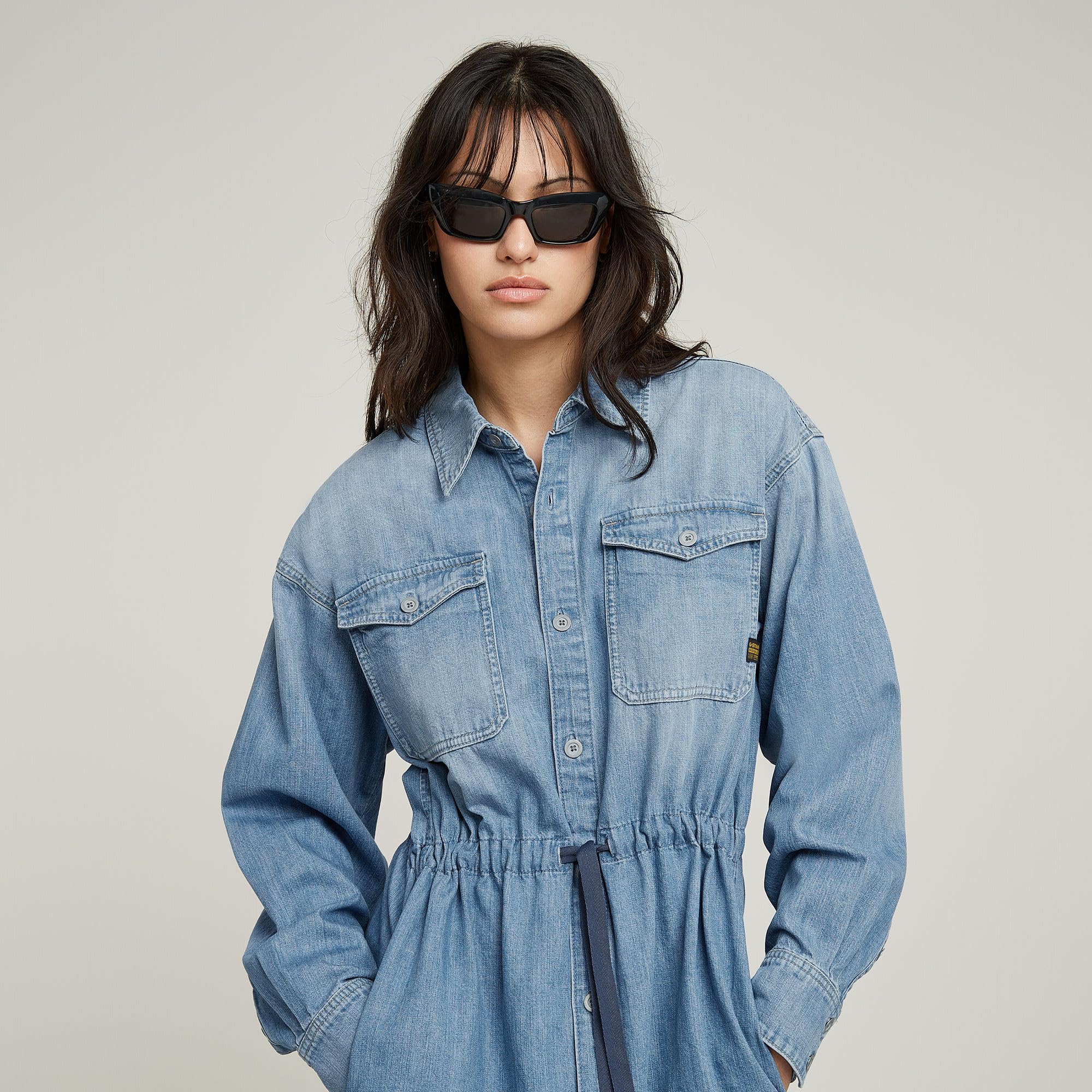 G-Star Damen Relaxed Drawcord Denim Dress