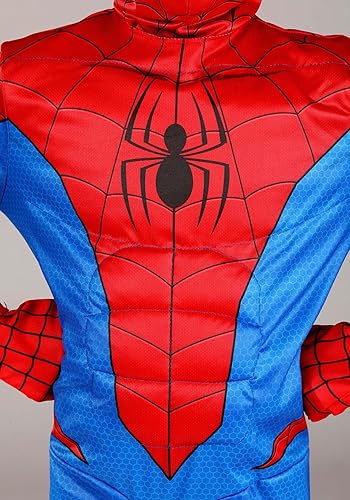 Miniatura 3 de MARVEL Boys Deluxe Spider Man Costume, Kids Spiderman Superhero Halloween Costume for Child - Officially Licensed