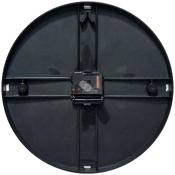 Infinity Instruments Combination 12/24 Hour 12 inch Round Non-Ticking | Battery Operated Easy to Read Clock for Office, Classroom, School (Black)