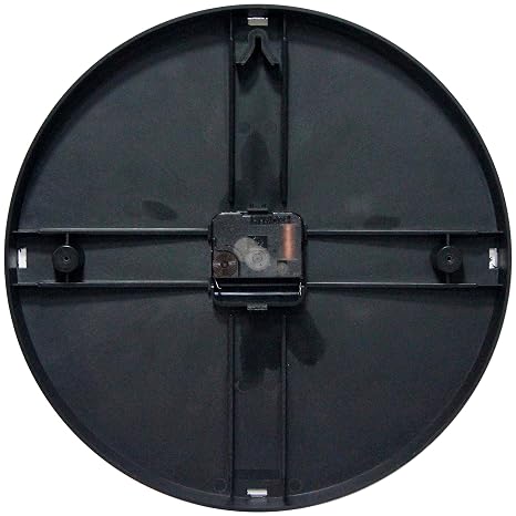 Infinity Instruments Combination 12/24 Hour 12 inch Round Non-Ticking | Battery Operated Easy to Read Clock for Office, Classroom, School (Black)
