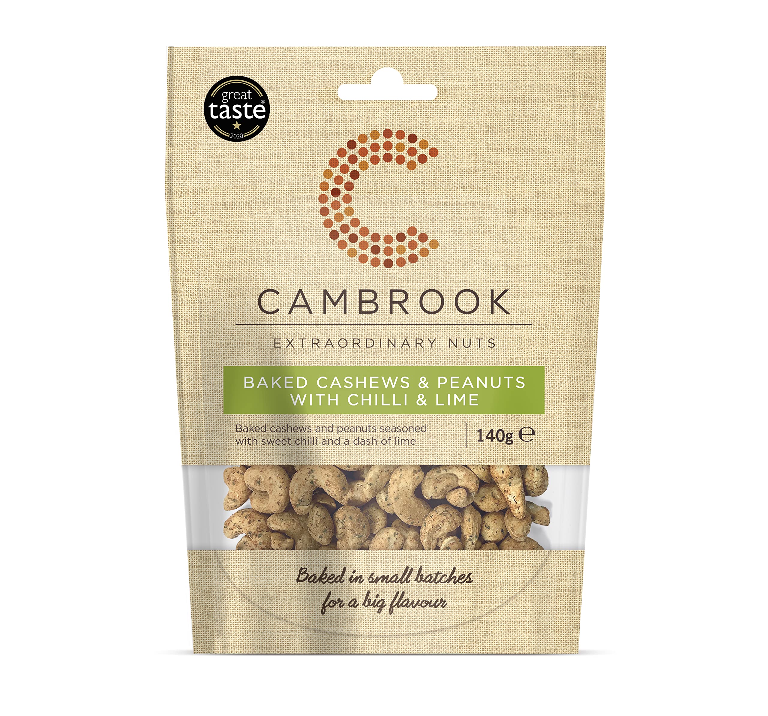 Cambrook Baked Cashews & Peanuts With Chilli & Lime 140G
