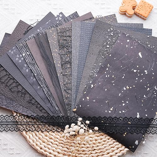 15 piezas hechas a mano para álbumes de recortes, papel texturizado para manualidades, hojas A5, mezcla especial para álbumes de recortes, diario,