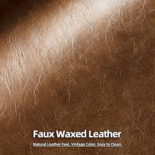 Miniatura 7 de Sofá cama futón de 85 pulgadas, sofá cama, sofá pequeño con reposabrazos ajustables de almacenamiento, sofá biplaza de piel sintética, sofás