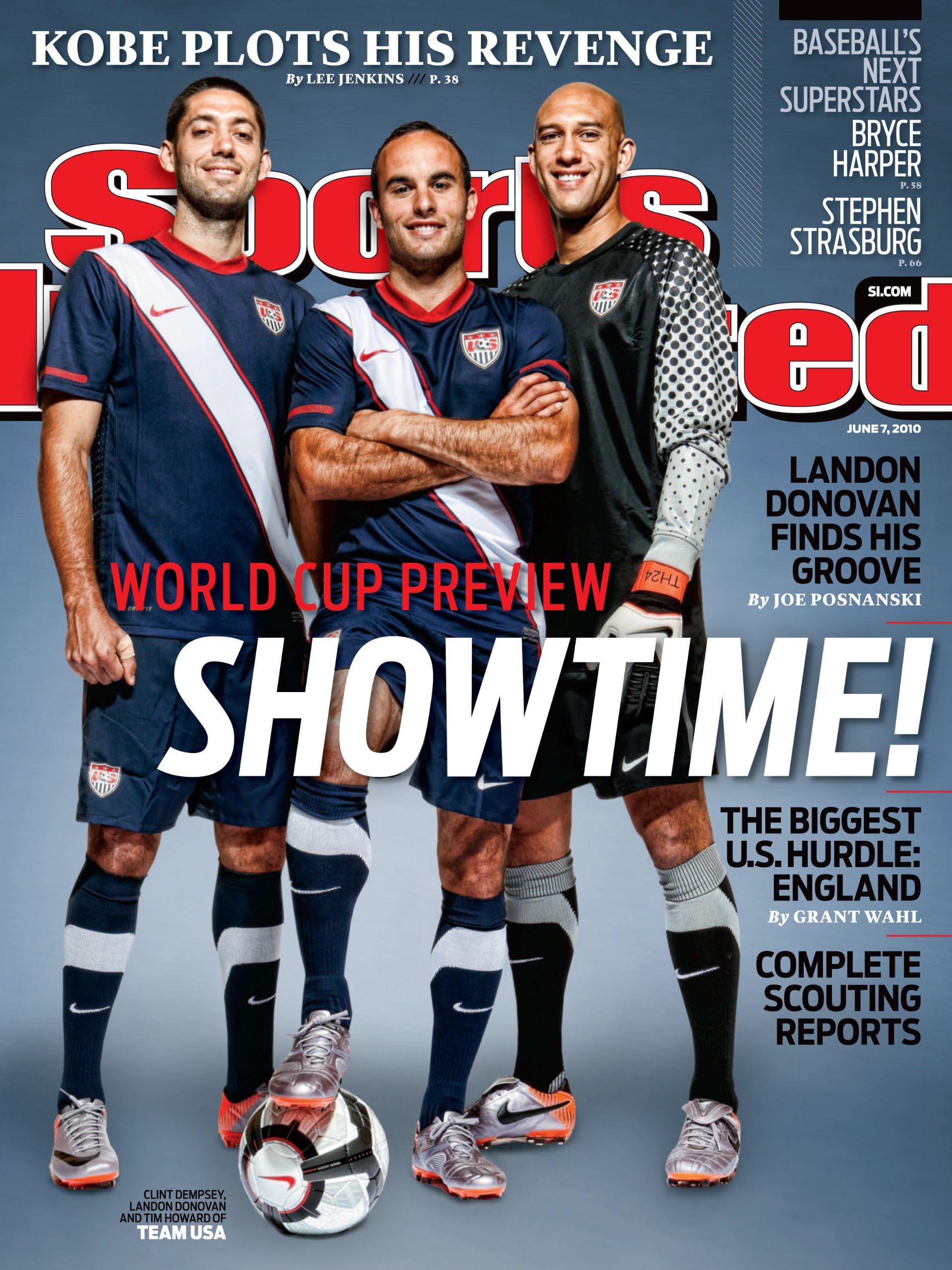 Team USA Soccer Player Tim Howard, Clint Dempsey and Landon Donovan Sports Illustrated Cover 8x10 Photo