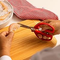 Vista 27 de Joyce Chen Original Unlimited Kitchen Scissors All Purpose Kitchen Shears With Comfortable Handles, Yellow, 2 Pack