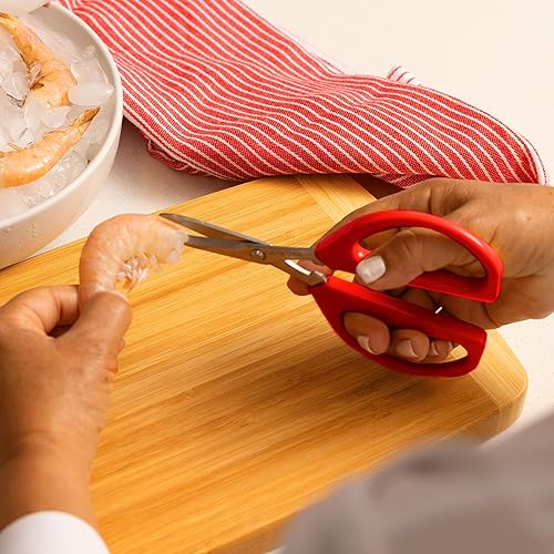 Miniatura 27 de Joyce Chen Original Unlimited Kitchen Scissors All Purpose Kitchen Shears With Comfortable Handles, Yellow, 2 Pack