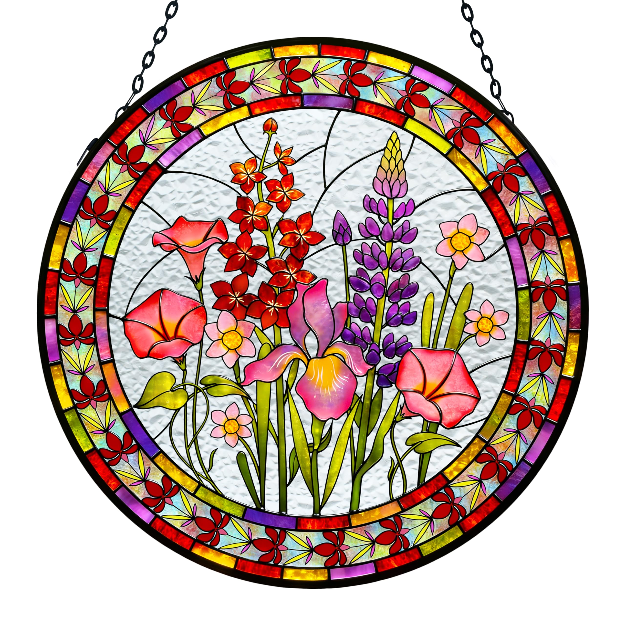 Attrape-soleil en verre rouge, cadeau de fête des mères unique pour maman et mamie amoureuse de nature