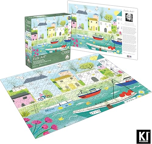 Miniatura 3 de KI Puzzles 1000 piezas de arte popular Clair ROSSITER Bicicletas by The Sea 27 x 20 PK 6 Multicolor