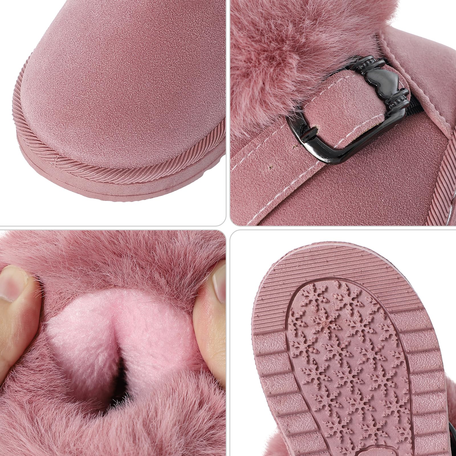 MK MATT KEELY Bottes de Neige Enfant Bottines Fourrées Bébé Fille Chaussures Hiver Chaud Extérieur avec Antidérapant Sole