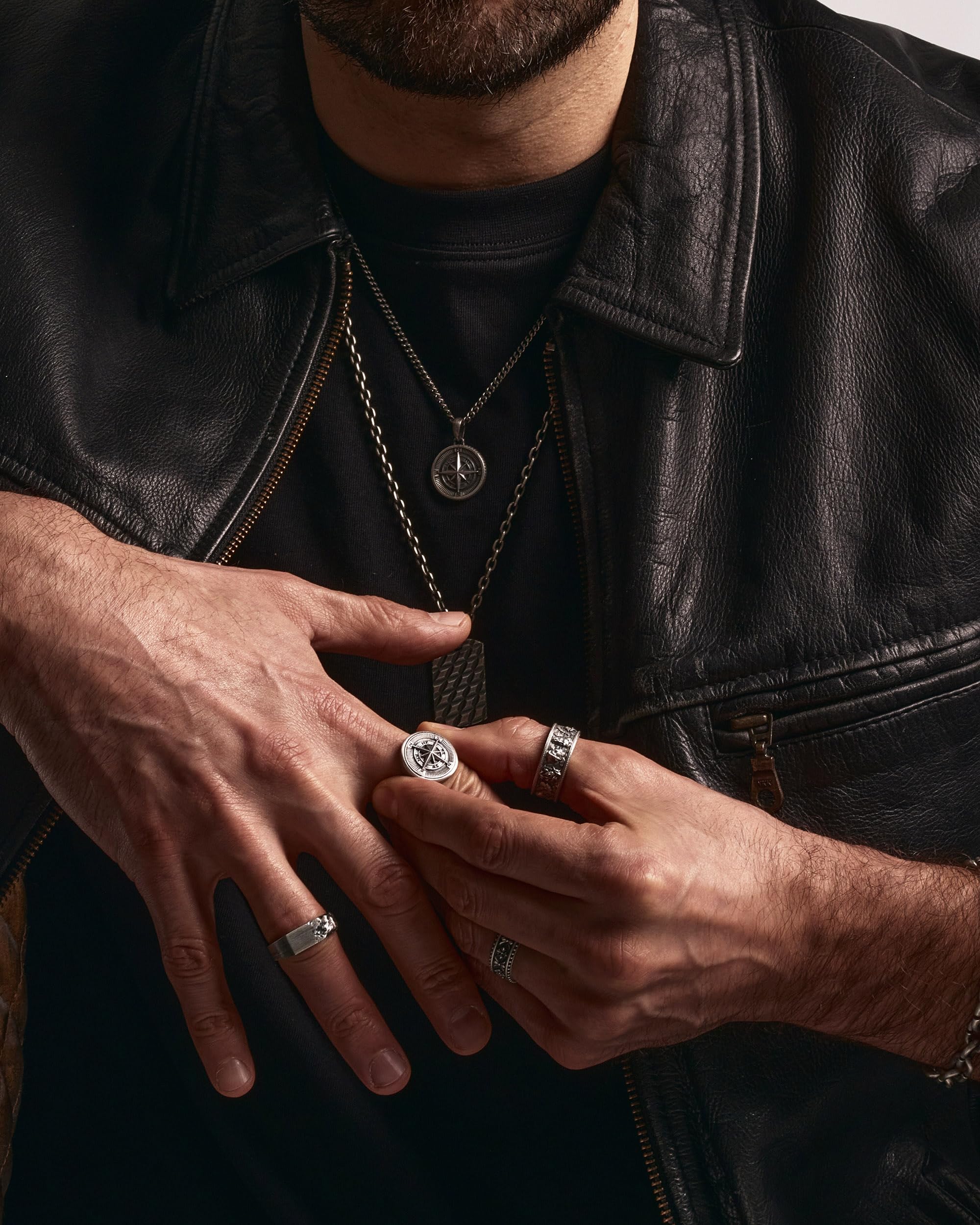 Kompass & Nordstern Anhänger 925 Sterling Silber Unisex Halskette – Symbol für Orientierung, Lebensweg & Ziele – Eleganter Silber Schmuck für Damen & Herren
