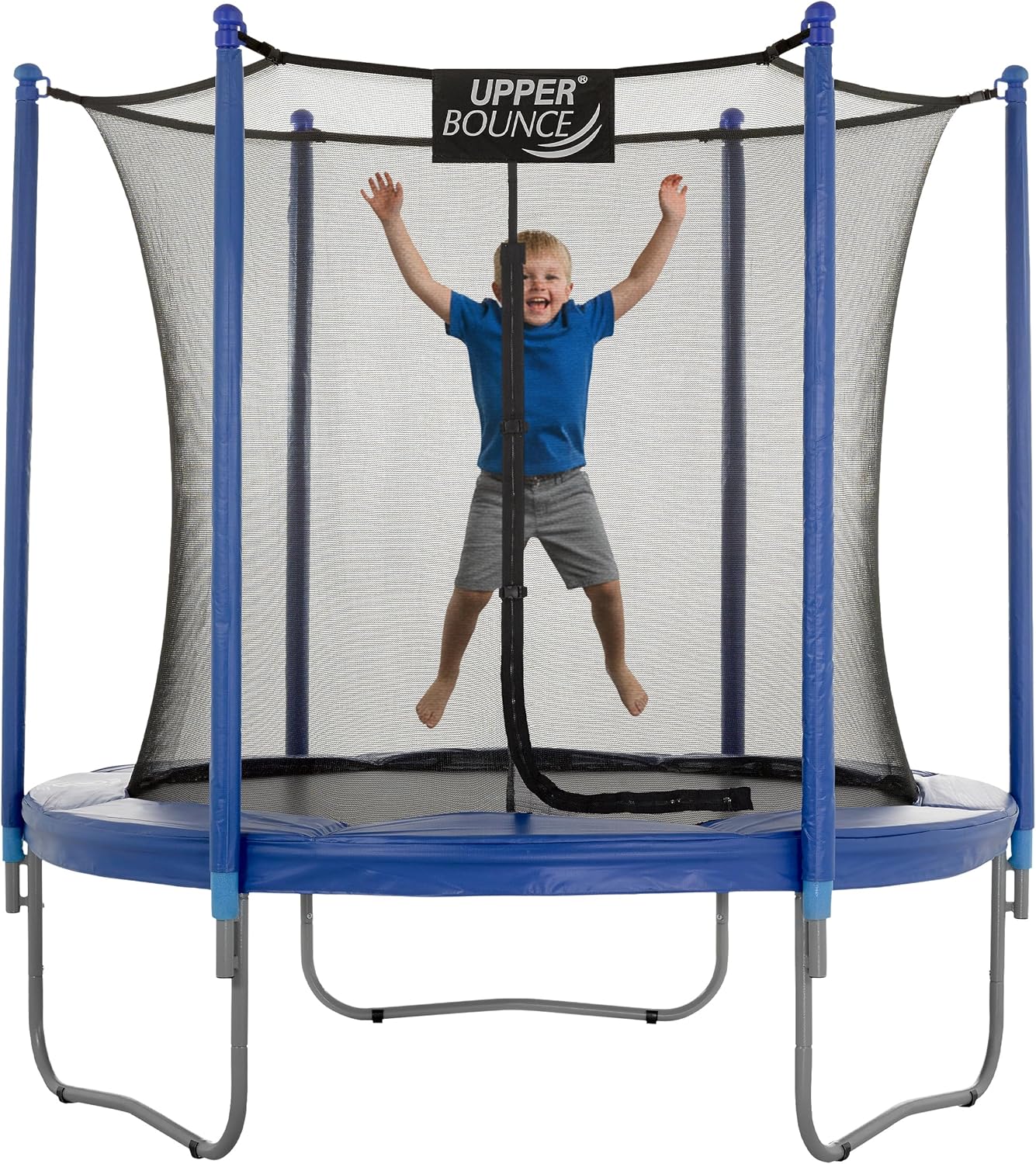 Machrus Upper Bounce Round Trampoline Outdoor Backyard with Enclosure Net, Recreational, Gymnastics Activity for Kids and Adults