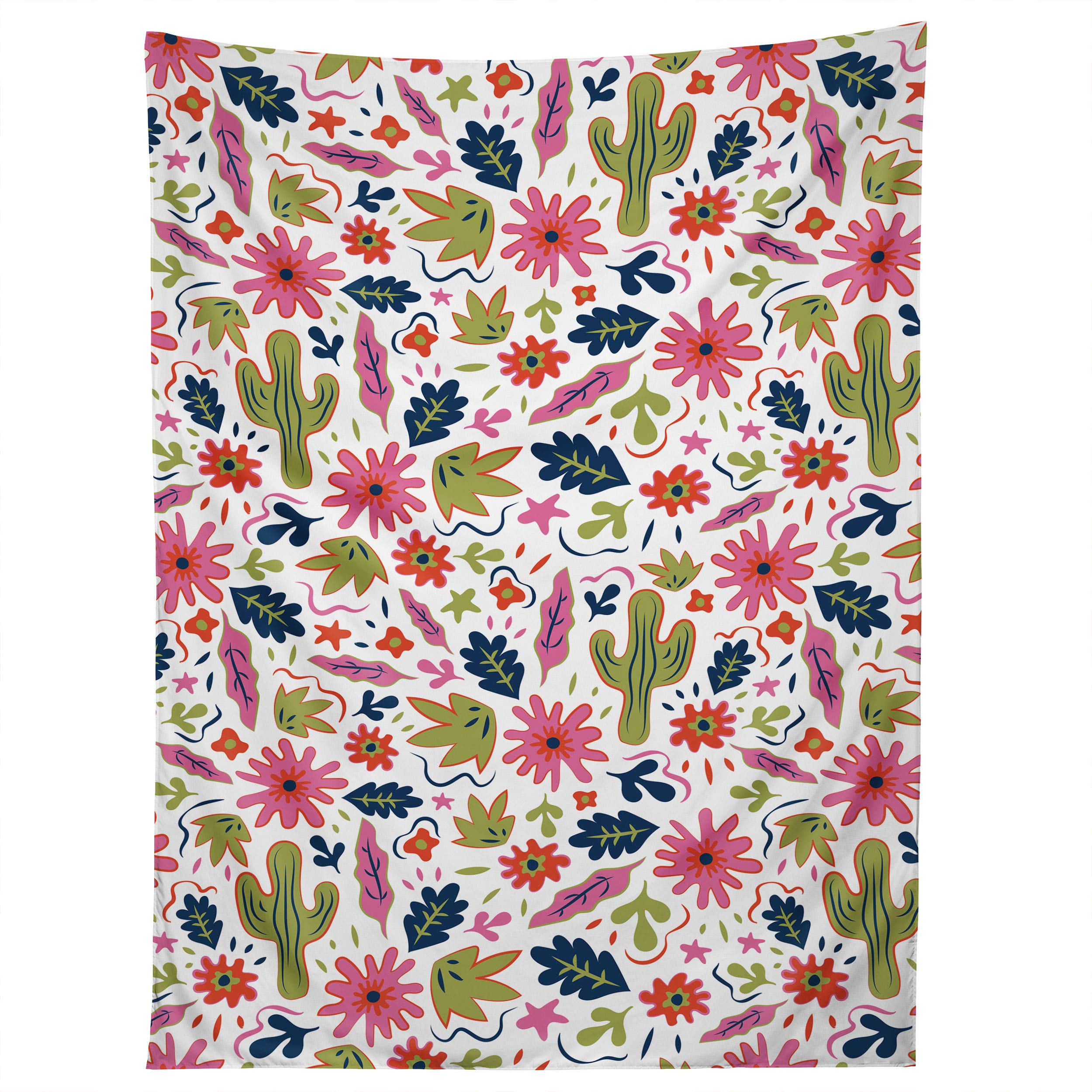 Society6 Urban Wild Studio Jungle Tangle Navy Blush Gold Tapestry, 50" X 60", Multi