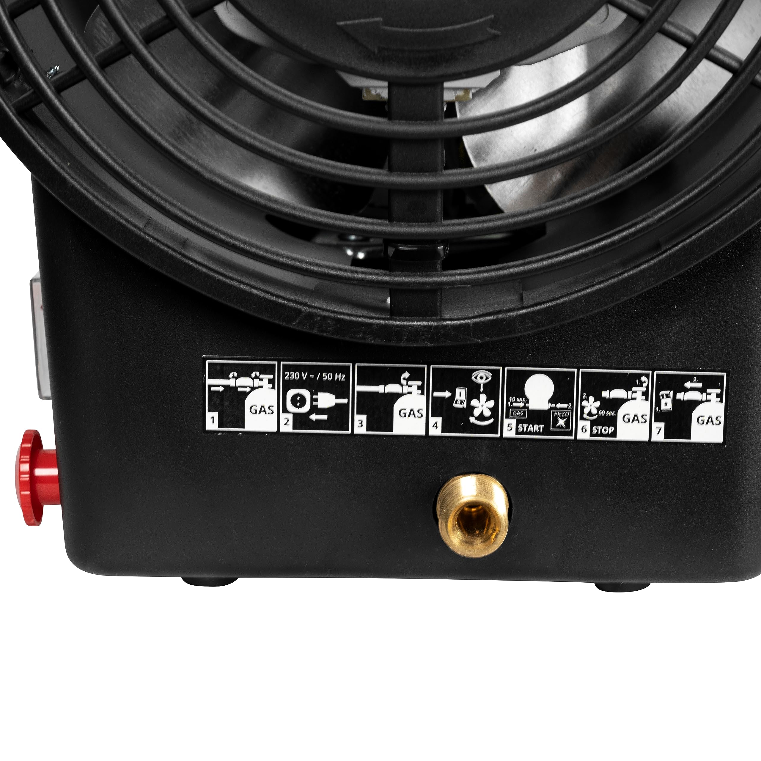 Güde GGH 10 L Termoventilatore a gas, Tubo gas 1,5 m, Riduttore pressione 700 mbar