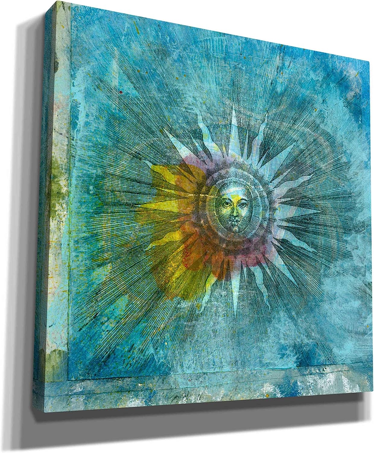 Epic Graffiti 'Ancient Sun' by Elena Ray Canvas Wall Art, 12"x12"