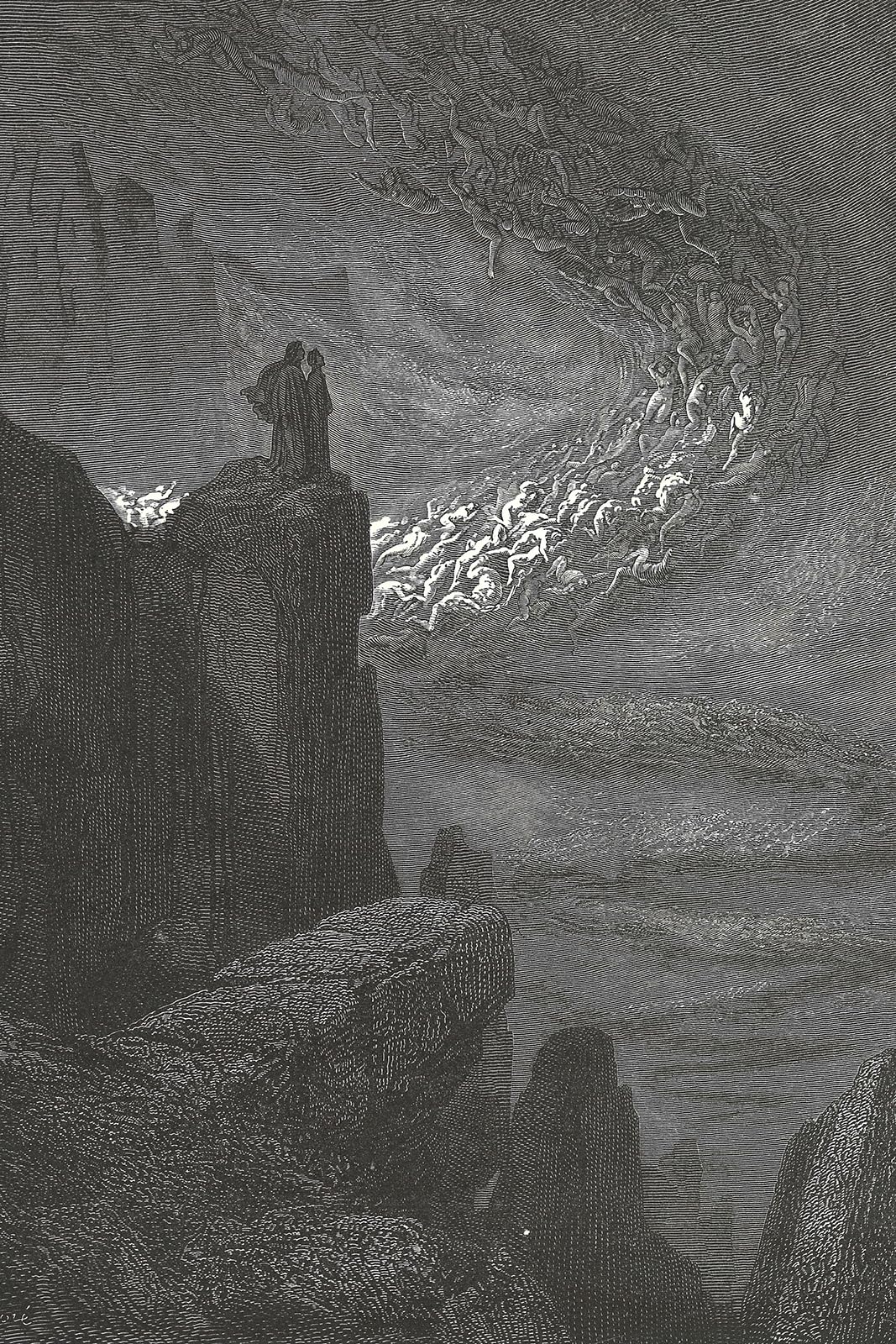 Amazon.com: Gustave Dore the Tempest of Hell (1880) - Art Print