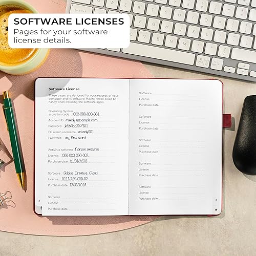 Miniatura 245 de Clever Fox - Libreta de contraseñas con pestañas alfabéticas, organizador de direcciones de Internet, tamaño pequeño de bolsillo, para inicios de