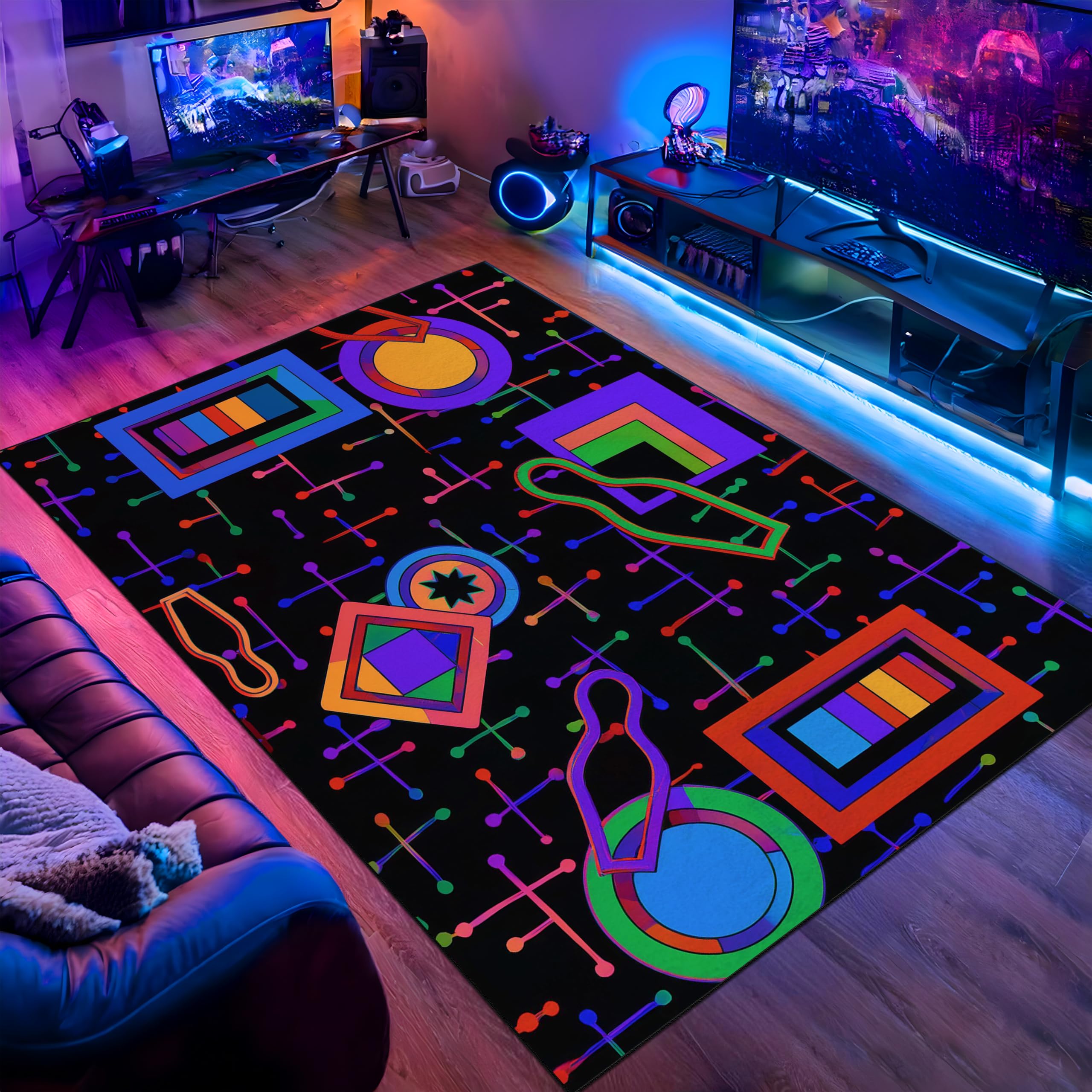 Amazon.com: Bowling Alley Rugs, Arcade Theater Style Popular Game