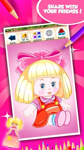 Livro de colorir de boneca