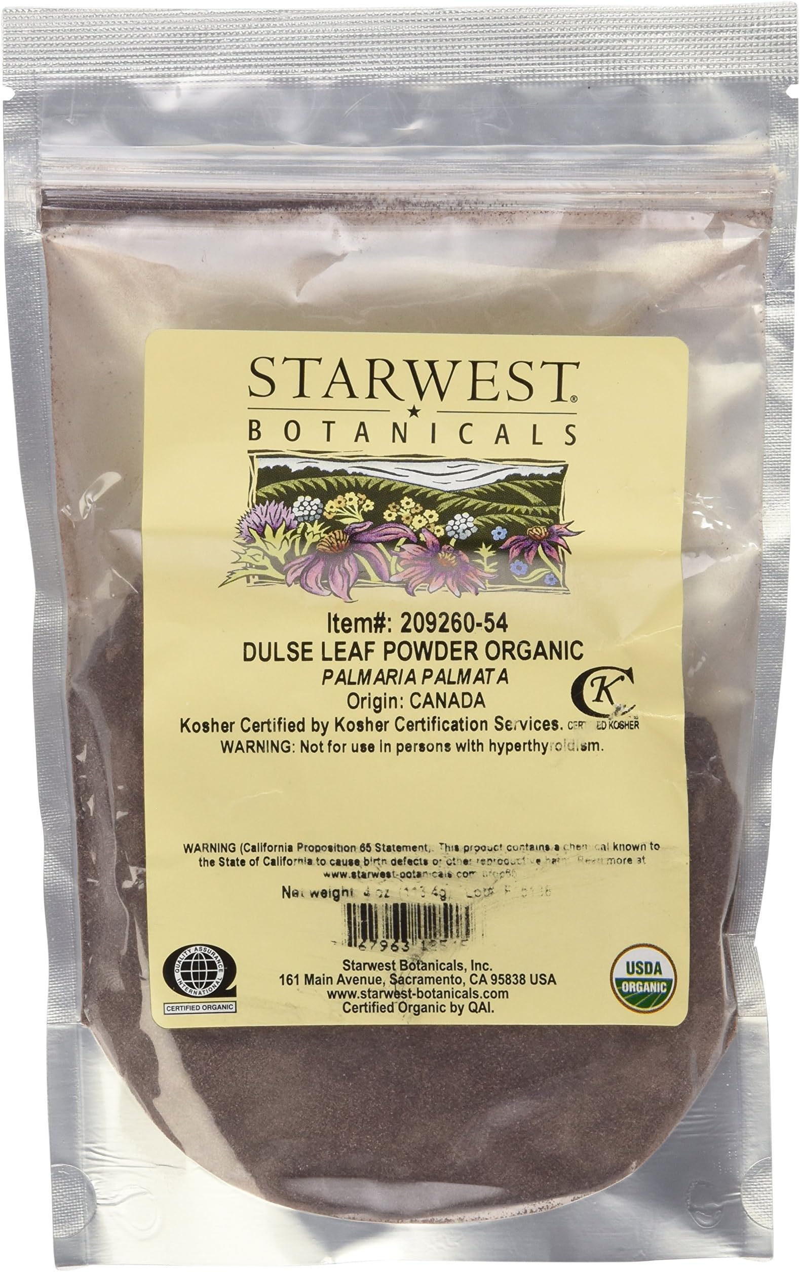 Organic Dulse Leaf Powder - 4 oz (113 g)