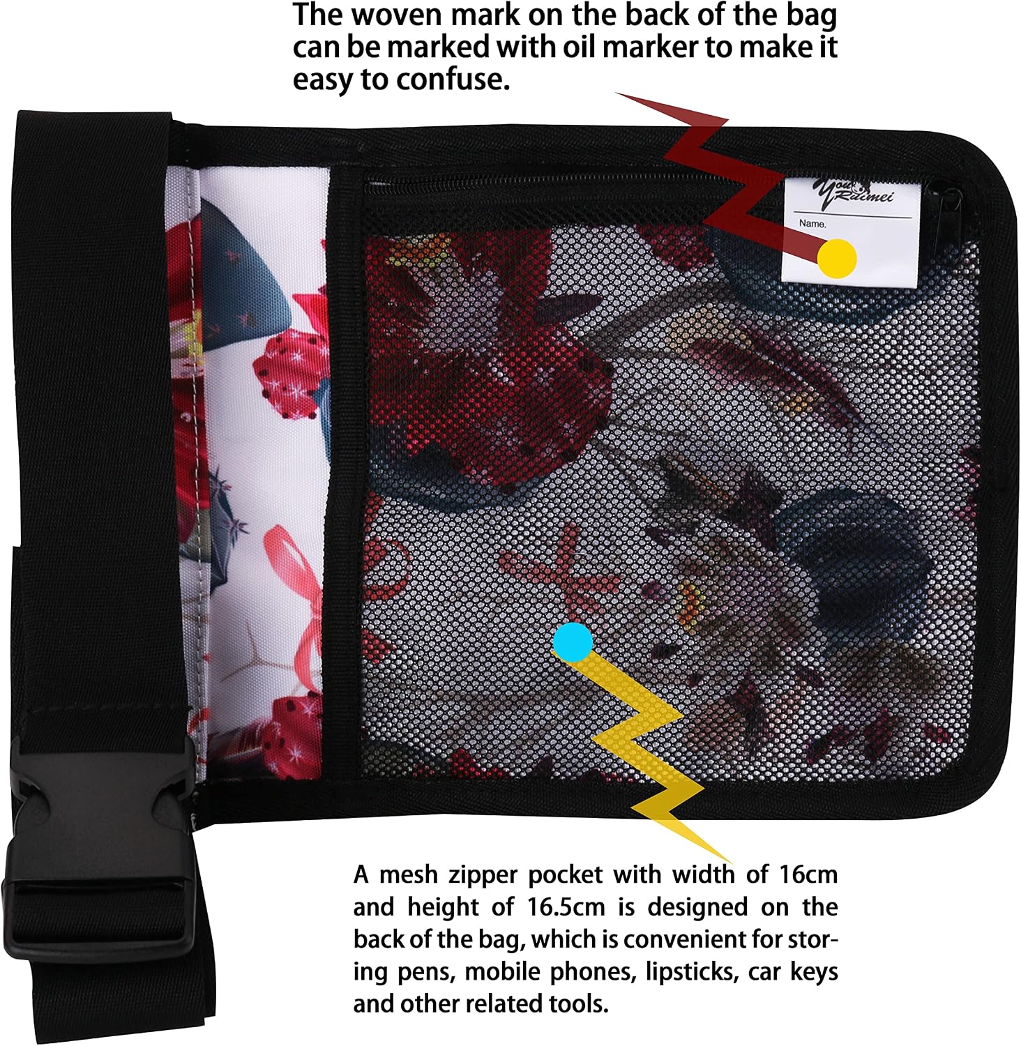 Massage Bottle Bag ，Massage Therapist Holster， Massage Lotion Holster， Massage Oil Holster，Flower color（9d2KD-Hua）