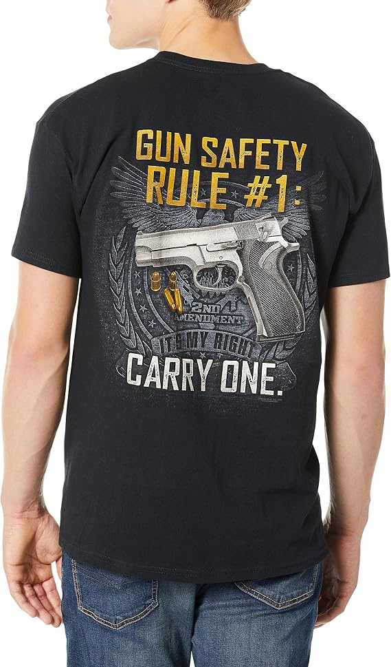 Buck Wear Men's Gun Safety Rule T-Shirt