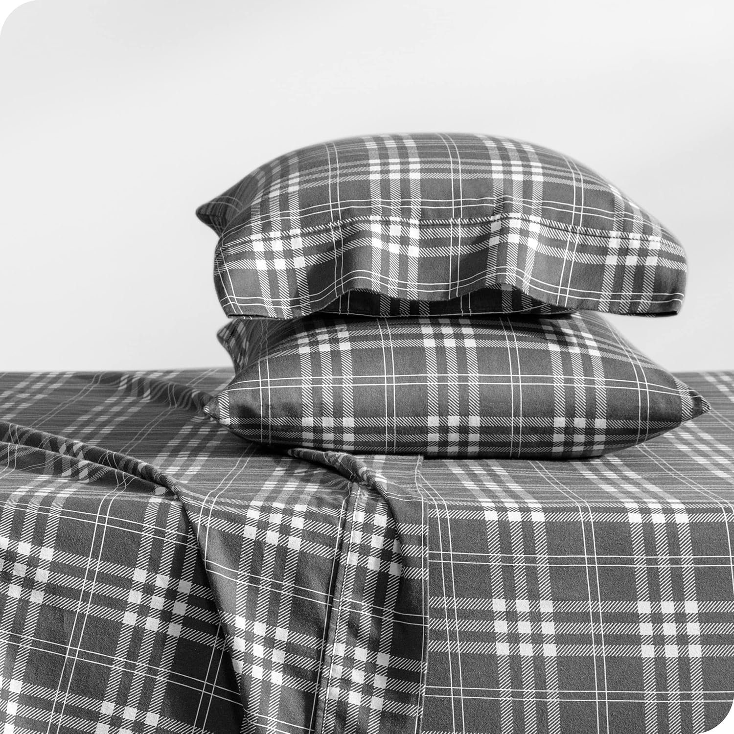 Bare Home Flannel Sheet Set 100 Cotton, Velvety Soft Heavyweight
